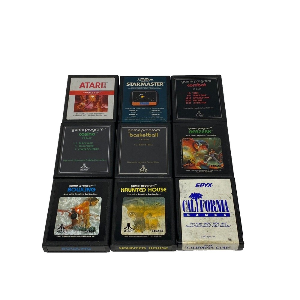 Lot of 9 Atari 2600 Game Cartridges #08